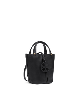 tory burch black bucket bag