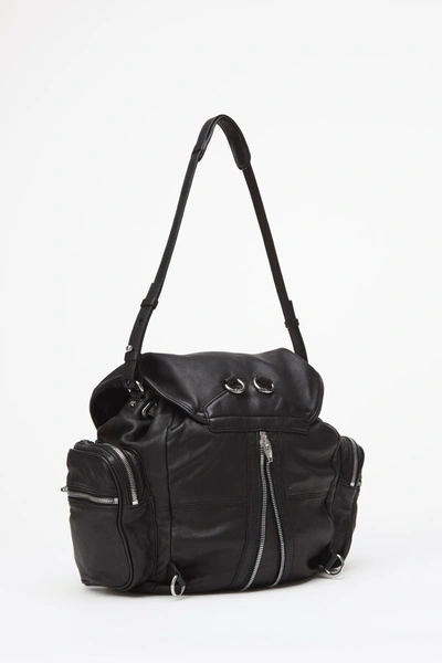Shop Alexander Wang Marti Backpack With Rhodium In Black