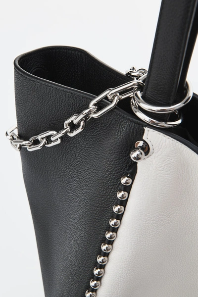 Shop Alexander Wang Roxy Ballchain Hobo In Bianco