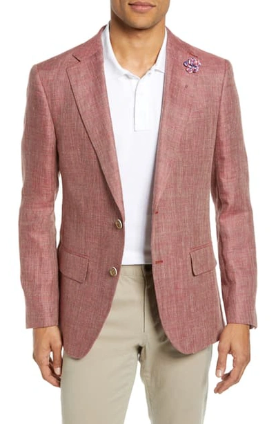 Shop Robert Graham Leland Regular Fit Linen & Cotton Sport Coat In Red