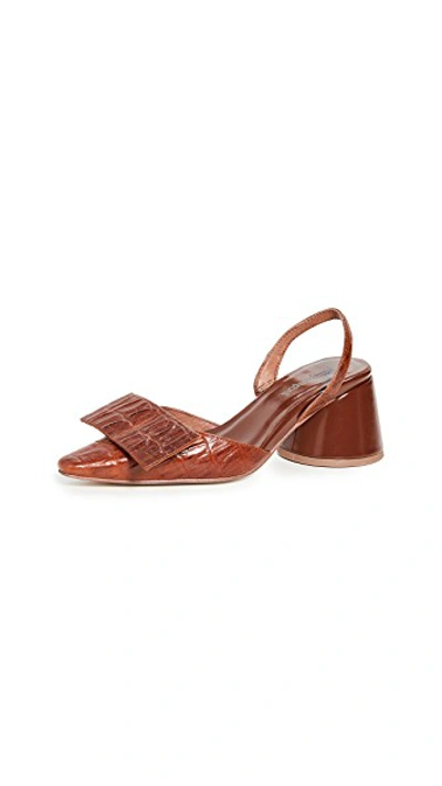 Shop Jeffrey Campbell Kari Point Toe Pumps In Cognac