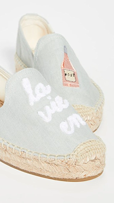 Shop Soludos La Vie En Rosé Smoking Slipper Espadrilles In Chambray