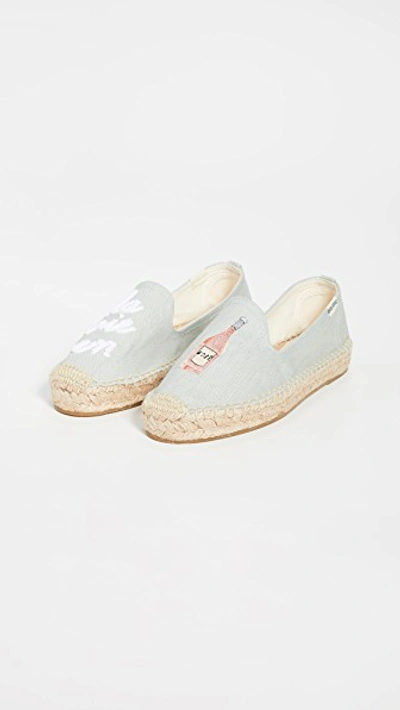 Shop Soludos La Vie En Rosé Smoking Slipper Espadrilles In Chambray