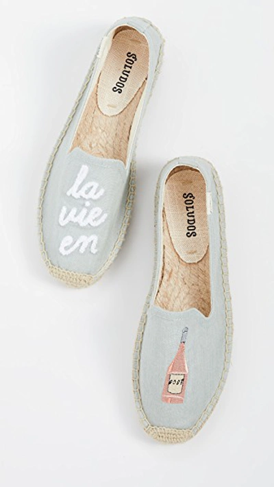 Shop Soludos La Vie En Rosé Smoking Slipper Espadrilles In Chambray