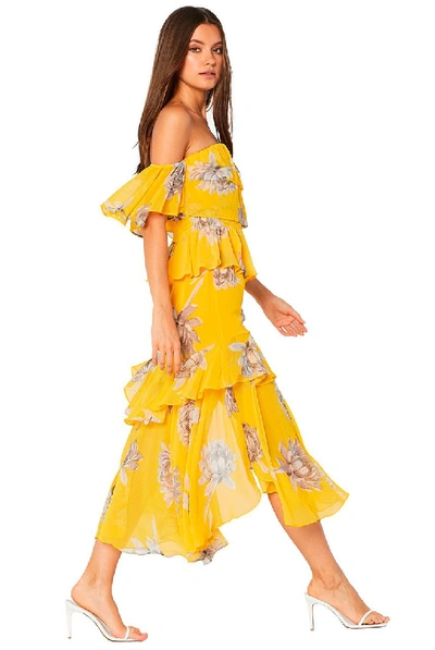 Shop Misa Dalila Dress In Yellow