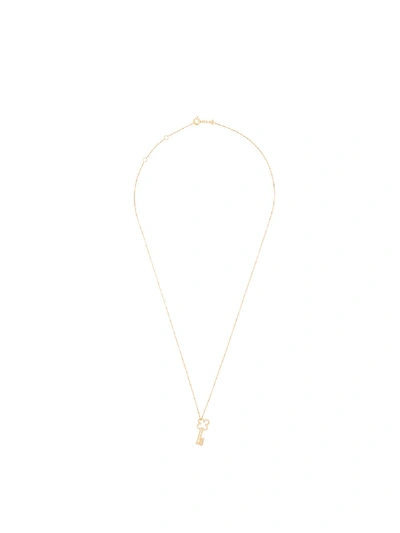 Shop Aliita Lucky Key Charm Necklace In J1000 Yellow Gold