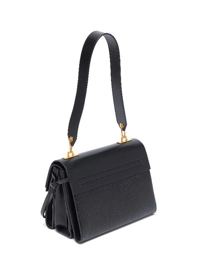 Shop Valentino Garavani 'vring' Tassel Small Leather Shoulder Bag In Black