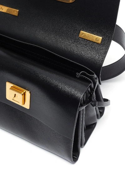 Shop Valentino Garavani 'vring' Tassel Small Leather Shoulder Bag In Black