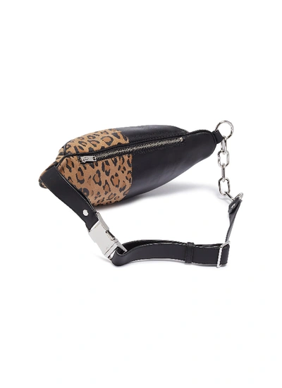 ALEXANDER WANG Leopard print suede panel leather bum bag 