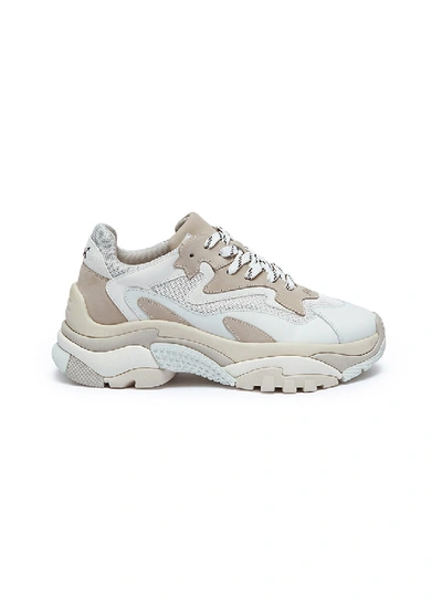 Shop Ash 'addict' Chunky Outsole Sneakers In Grey / White