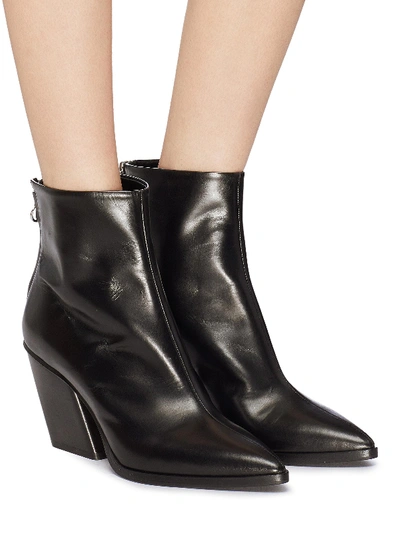 Shop Aeyde 'cherry' Slanted Heel Leather Ankle Boots