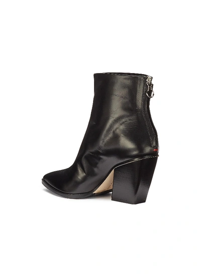 Shop Aeyde 'cherry' Slanted Heel Leather Ankle Boots
