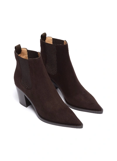 Shop Gianvito Rossi Suede Chelsea Boots