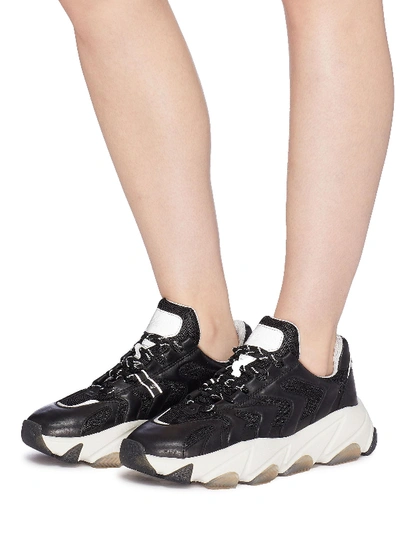Shop Ash 'extreme' Chunky Outsole Leather Panel Mesh Sneakers