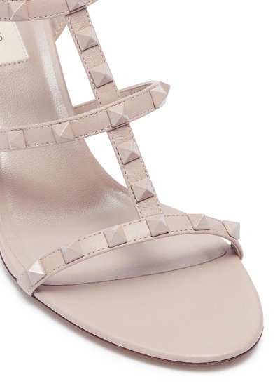 Shop Valentino 'rockstud' Caged Leather Sandals