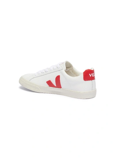 Shop Veja 'esplar' Leather Sneakers In White / Pekin