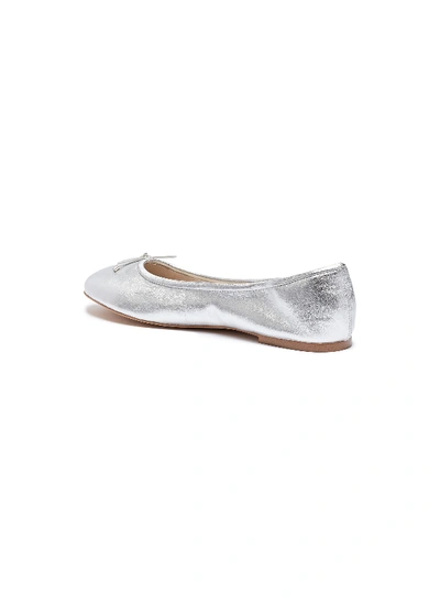 Shop Sam Edelman 'felicia' Leather Ballet Flats In Metallic