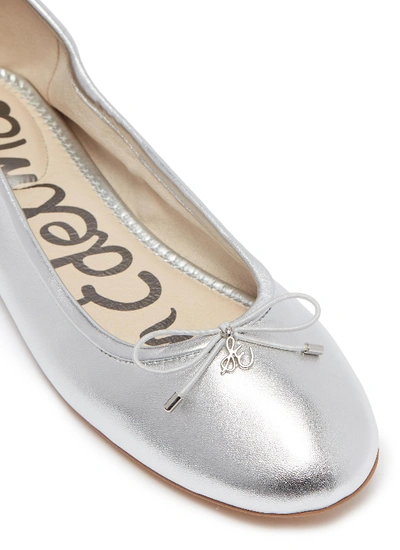 Shop Sam Edelman 'felicia' Leather Ballet Flats In Metallic