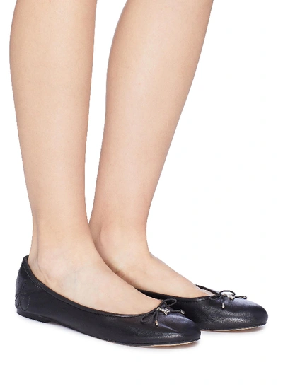 Shop Sam Edelman 'felicia' Leather Ballet Flats In Black