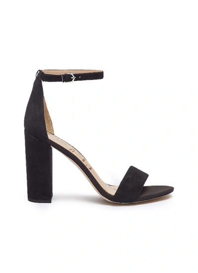 Shop Sam Edelman 'yaro' Ankle Strap Suede Sandals In Black