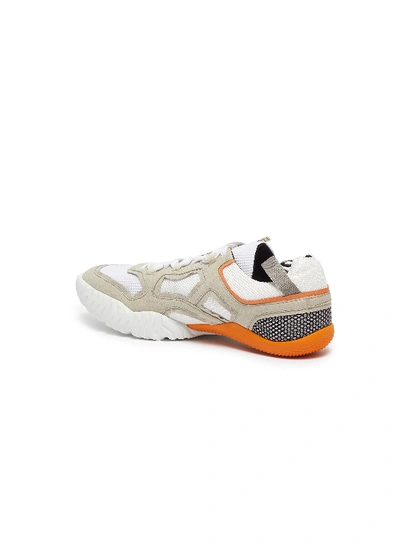 Shop Acne Studios Chunky Outsole Suede Panel Mesh Sneakers In Multi-colour