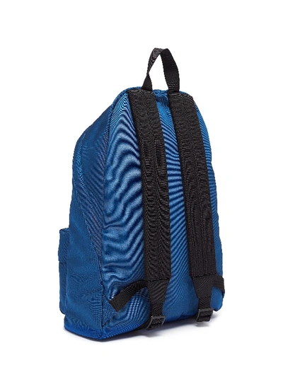 Shop Balenciaga 'explorer' Canvas Backpack In Royal Blue