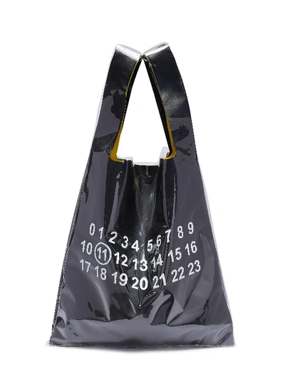 Shop Maison Margiela Pvc Coated Leather Tote Bag In Black
