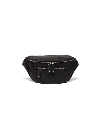 Shop Valentino 'vltn' Logo Strap Bum Bag In Black