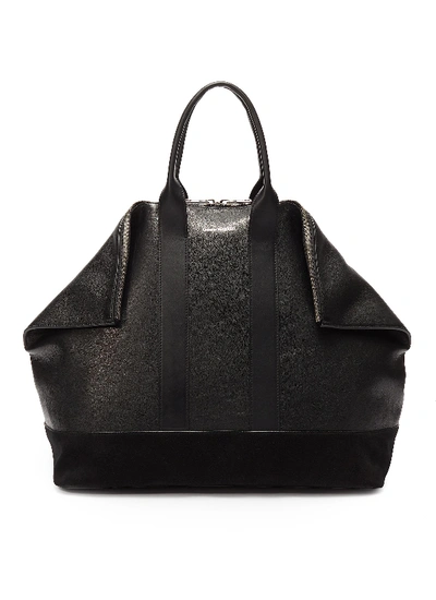 Shop Alexander Mcqueen 'east West De Manta' Suede Panel Leather Weekend Bag