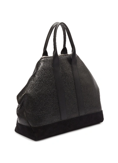 Shop Alexander Mcqueen 'east West De Manta' Suede Panel Leather Weekend Bag