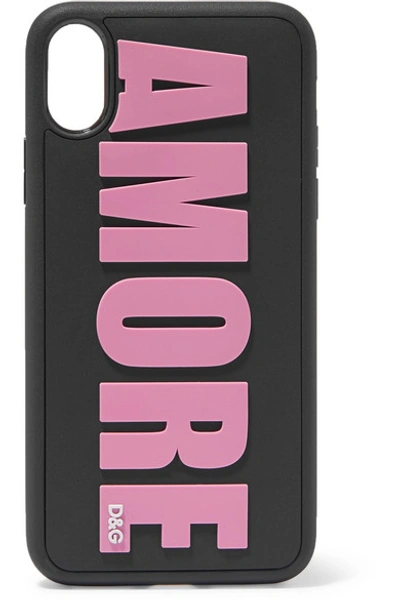 Shop Dolce & Gabbana Amore Embossed Pvc Iphone X Case In Pink