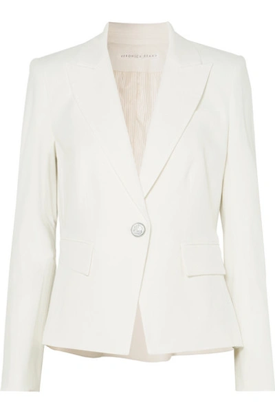 Shop Veronica Beard Danielle Dickey Cotton-blend Blazer In White