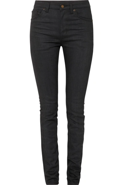 Shop Saint Laurent High-rise Skinny Jeans In Black