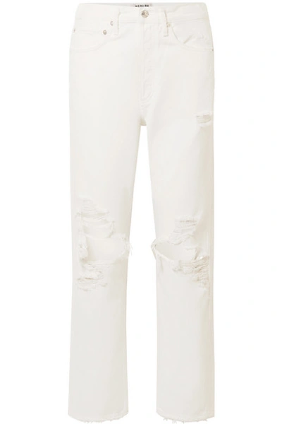 Shop Agolde '90s Mid-rise Straight-leg Jeans In White