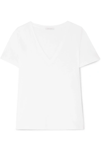 Shop Ninety Percent + Net Sustain Ruby Organic Cotton-jersey T-shirt In White