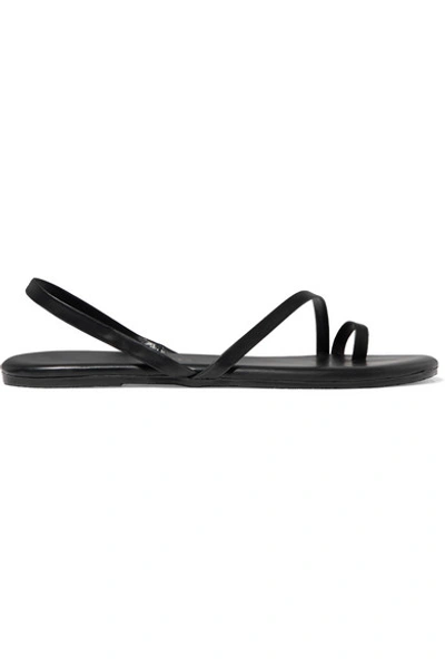 Shop Tkees Lc Leather Sandals In Black