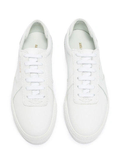 Shop Axel Arigato 'platform' Leather Patchwork Sneakers In White