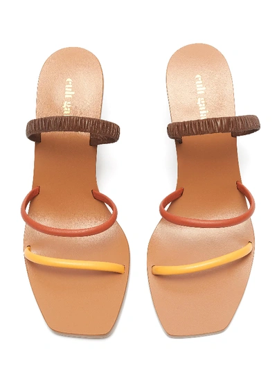 Shop Cult Gaia 'kaia' Strappy Colourblock Leather Slingback Sandals In Spice / Multi
