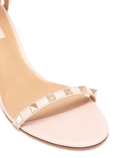 Shop Valentino 'rockstud' Wraparound Ankle Strap Leather Sandals