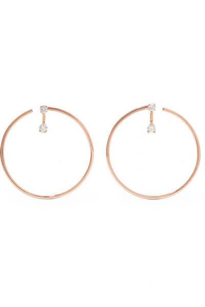 Shop Anita Ko Bardot 18-karat Rose Gold Diamond Hoop Earrings