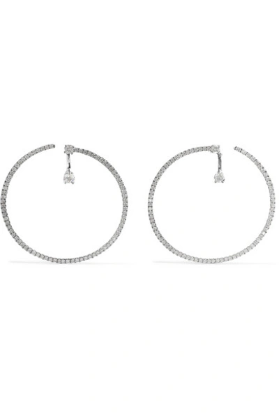 Shop Anita Ko Bardot 18-karat White Gold Diamond Hoop Earrings