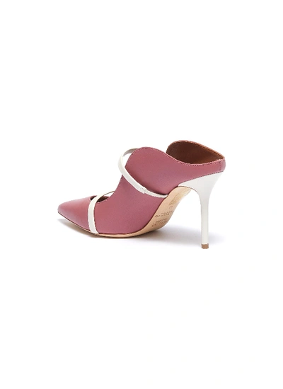 Shop Malone Souliers 'maureen' Strappy Leather Mules In Rose / Cream