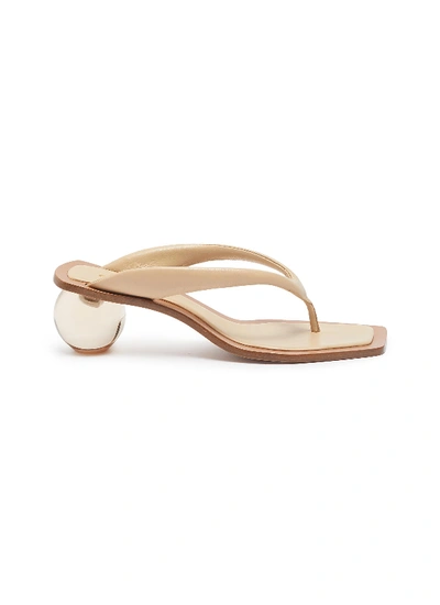 Shop Cult Gaia 'jasmin' Circle Heel Leather Thong Sandals