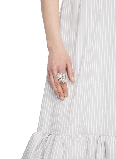 Shop Anabela Chan 'mini Blossom' Diamond Freshwater Pearl Floral Ring