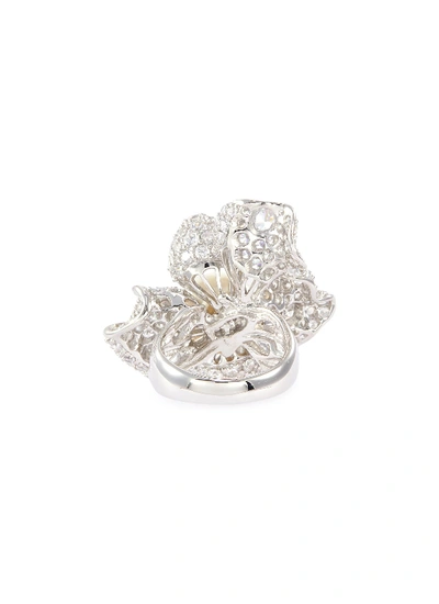 Shop Anabela Chan 'mini Blossom' Diamond Freshwater Pearl Floral Ring