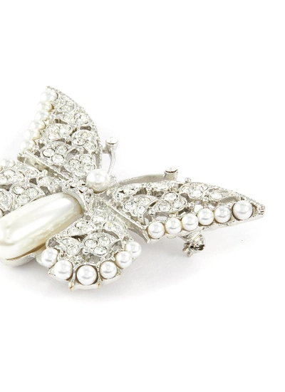 Shop Kenneth Jay Lane Glass Crystal Pearl Butterfly Brooch