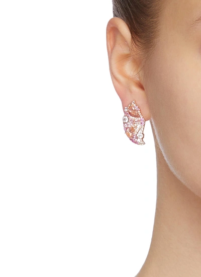 Shop Anabela Chan 'grapefruit Slice' Diamond Gemstone Cutout Earrings