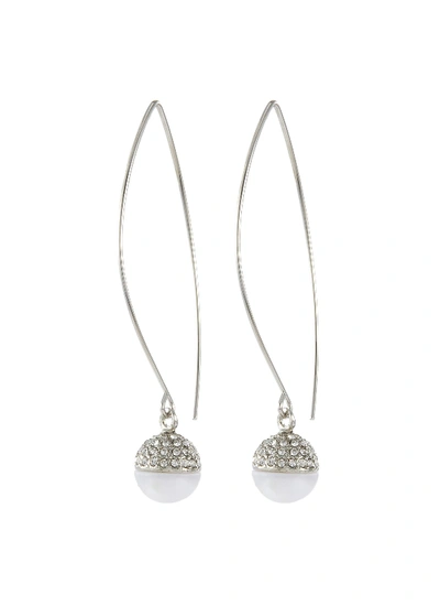 Shop Kenneth Jay Lane Glass Crystal Wire Ball Drop Earrings