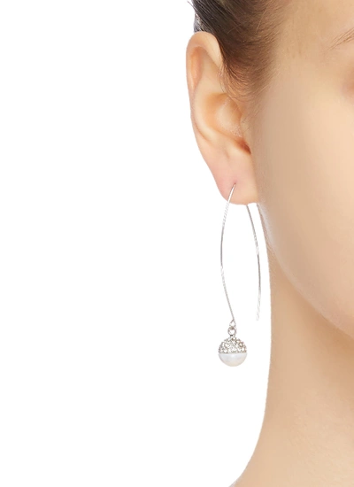 Shop Kenneth Jay Lane Glass Crystal Wire Ball Drop Earrings