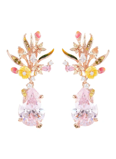 Shop Anabela Chan 'mini Posie' Diamond Gemstone Floral Drop Earrings